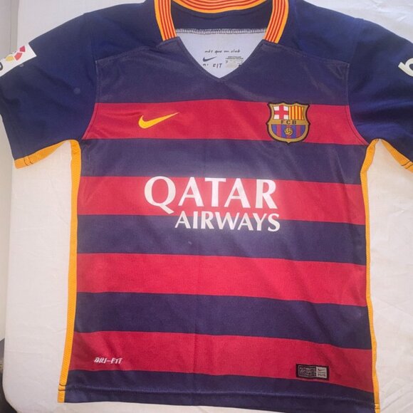Nike FC Barcelona Més Que un Club Youth M (26) Lionel Messi Jersey EPL - Picture 2 of 13